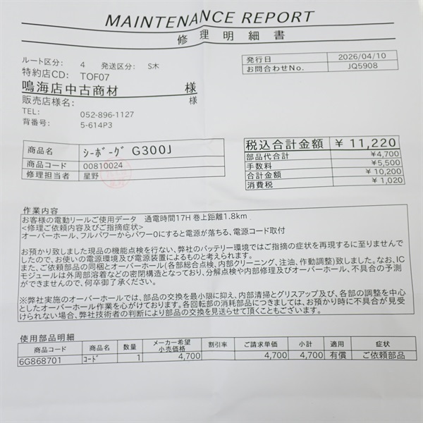 ２１シーボーグＧ３００Ｊ